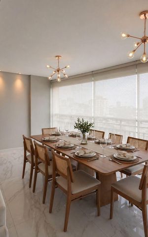 Apartamento à venda com 117m², 4 quartos e 2 vagas Apartamento à venda com 117m², 4 quartos e 2 vagasSala de Jantar