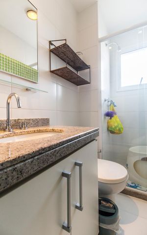 Apartamento à venda com 107m², 3 quartos e 2 vagasBanheiro da Suíte