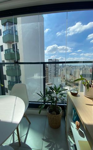 Apartamento à venda com 29m², 1 quarto e sem vagaVaranda