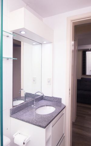 Apartamento para alugar com 55m², 2 quartos e 2 vagas Apartamento para alugar com 55m², 2 quartos e 2 vagasBanheiro