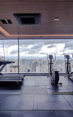 Studio para alugar com 27m², 1 quarto e sem vaga Studio para alugar com 27m², 1 quarto e sem vagaAcademia