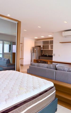 Apartamento para alugar com 55m², 1 quarto e 2 vagas