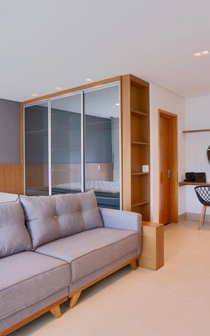 Apartamento para alugar com 55m², 1 quarto e 2 vagas