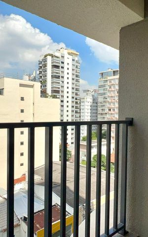 Studio para alugar com 26m², 1 quarto e sem vaga Studio para alugar com 26m², 1 quarto e sem vagaVaranda
