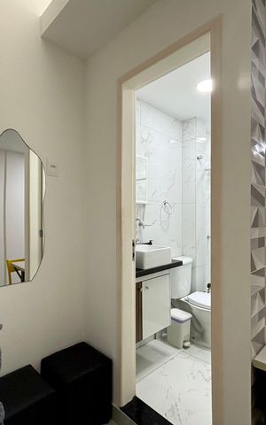 Apartamento à venda com 32m², 1 quarto e sem vagaBanheiro social