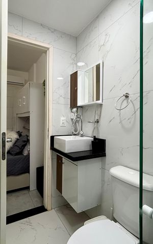 Apartamento à venda com 32m², 1 quarto e sem vagaBanheiro social
