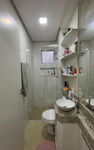 Apartamento à venda com 60m², 2 quartos e 1 vaga Apartamento à venda com 60m², 2 quartos e 1 vagaBanheiro da Suíte
