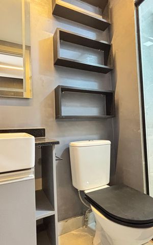 Studio à venda com 25m², 1 quarto e sem vaga Studio à venda com 25m², 1 quarto e sem vagaBanheiro