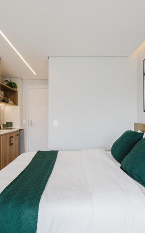 Studio para alugar com 28m², 1 quarto e sem vaga Studio para alugar com 28m², 1 quarto e sem vagaSala/Quarto