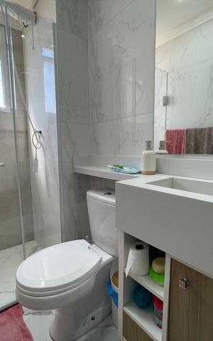 Apartamento à venda com 40m², 2 quartos e sem vaga Apartamento à venda com 40m², 2 quartos e sem vagaBanheiro Social