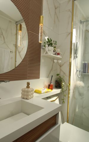 Apartamento à venda com 55m², 2 quartos e 1 vagaBanheiro Social