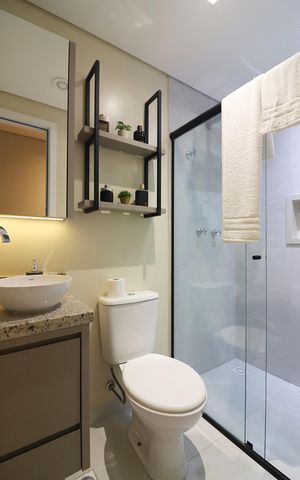 Apartamento à venda com 57m², 2 quartos e 1 vagaBanheiro Social