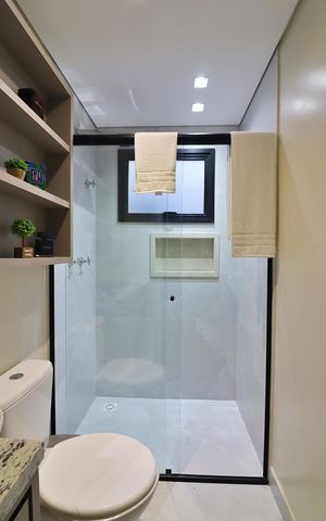 Apartamento à venda com 57m², 2 quartos e 1 vagaQuarto 1 - Suíte Banheiro 
