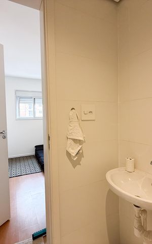 Apartamento para alugar com 32m², 1 quarto e sem vaga Apartamento para alugar com 32m², 1 quarto e sem vagaBanheiro da Suíte