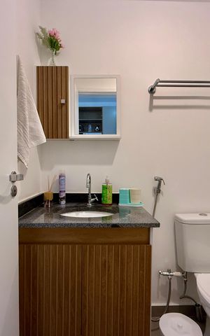 Studio para alugar com 28m², 1 quarto e sem vaga Studio para alugar com 28m², 1 quarto e sem vagaBanheiro