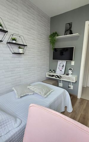 Apartamento à venda com 78m², 3 quartos e 2 vagasQuarto 2