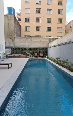 Apartamento à venda com 27m², 1 quarto e sem vaga Apartamento à venda com 27m², 1 quarto e sem vagaPiscina