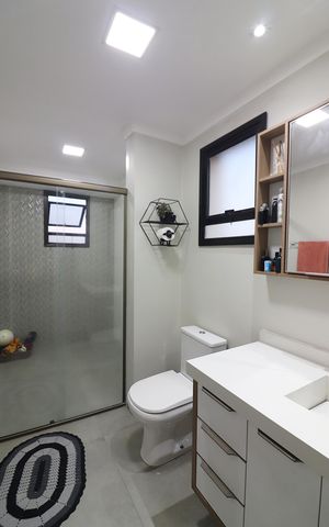 Apartamento à venda com 106m², 3 quartos e 2 vagasQuarto 1 - Suíte Banheiro 