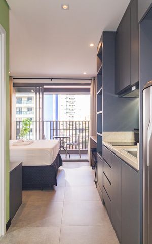 Studio à venda com 26m², 1 quarto e sem vaga Studio à venda com 26m², 1 quarto e sem vagaCozinha