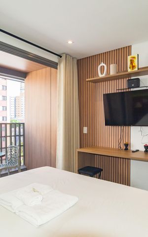 Studio à venda com 26m², 1 quarto e sem vaga Studio à venda com 26m², 1 quarto e sem vagaQuarto