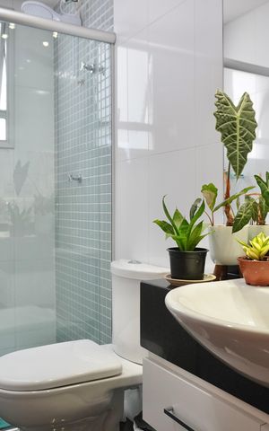 Apartamento à venda com 80m², 3 quartos e 2 vagas Apartamento à venda com 80m², 3 quartos e 2 vagasBanheiro social