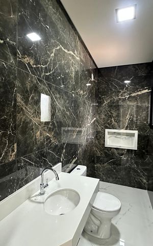 Casa de condomínio à venda com 178m², 3 quartos e 2 vagasBanheiro da Suíte 1