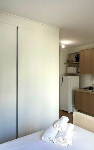 Studio para alugar com 27m², 1 quarto e sem vagaQuarto