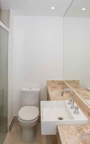 Studio para alugar com 36m², 1 quarto e sem vaga Studio para alugar com 36m², 1 quarto e sem vagaBanheiro