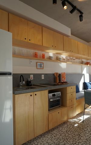 Studio à venda com 34m², 1 quarto e sem vagaCozinha