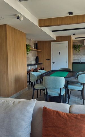 Apartamento à venda com 24m², 1 quarto e sem vaga Apartamento à venda com 24m², 1 quarto e sem vagaSalão de jogos