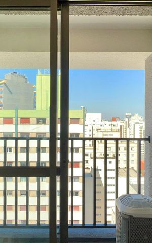 Studio para alugar com 27m², 1 quarto e sem vaga Studio para alugar com 27m², 1 quarto e sem vagaVaranda