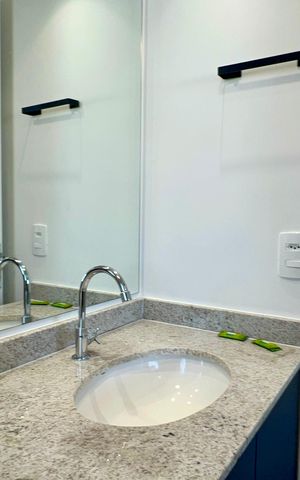 Studio para alugar com 27m², 1 quarto e sem vaga Studio para alugar com 27m², 1 quarto e sem vagaBanheiro da Suíte