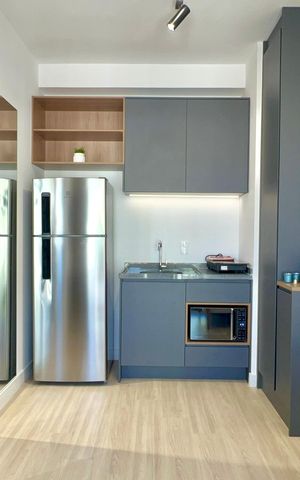 Studio para alugar com 27m², 1 quarto e sem vaga Studio para alugar com 27m², 1 quarto e sem vagaSala