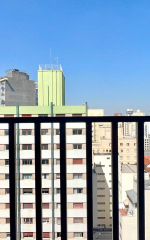 Studio para alugar com 27m², 1 quarto e sem vaga Studio para alugar com 27m², 1 quarto e sem vagaVaranda