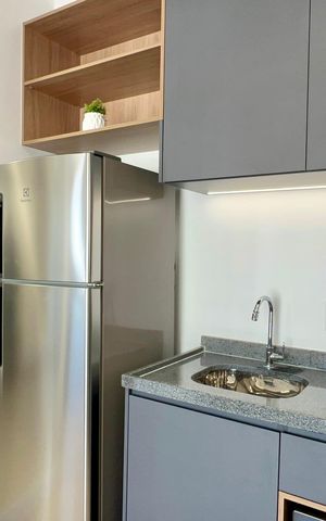 Studio para alugar com 27m², 1 quarto e sem vaga Studio para alugar com 27m², 1 quarto e sem vagaCozinha