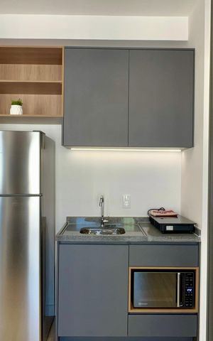 Studio para alugar com 27m², 1 quarto e sem vaga Studio para alugar com 27m², 1 quarto e sem vagaCozinha