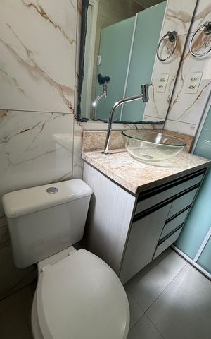 Apartamento à venda com 46m², 2 quartos e 1 vaga Apartamento à venda com 46m², 2 quartos e 1 vagaBanheiro