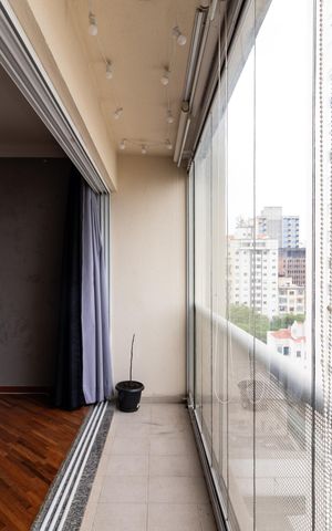 Studio à venda com 43m², 1 quarto e 1 vagaVaranda
