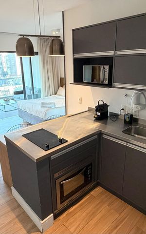 Studio à venda com 45m², 1 quarto e 1 vaga