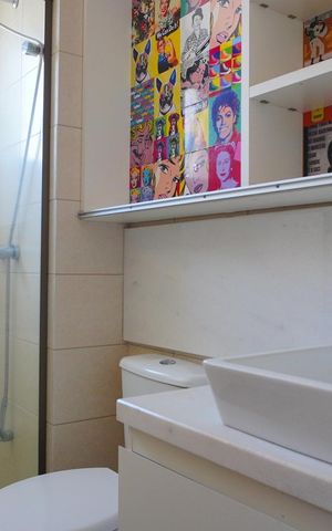 Apartamento à venda com 84m², 3 quartos e 2 vagas Apartamento à venda com 84m², 3 quartos e 2 vagasBanheiro suite