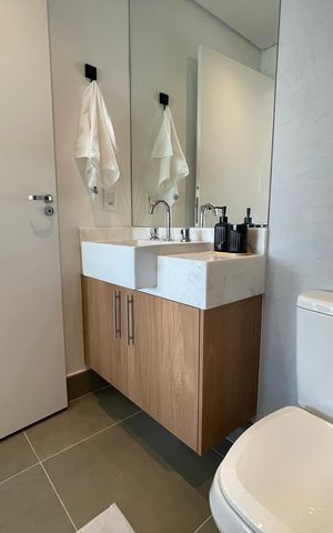Studio para alugar com 36m², 1 quarto e 1 vaga Studio para alugar com 36m², 1 quarto e 1 vagaBanheiro