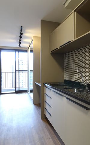 Studio à venda com 25m², 1 quarto e sem vagaCozinha