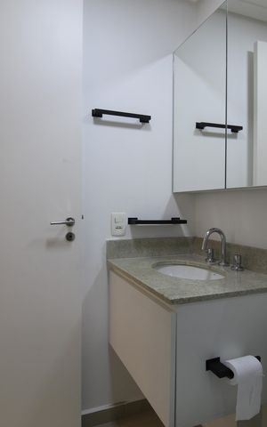 Apartamento à venda com 54m², 1 quarto e 2 vagasBanheiro da Suíte