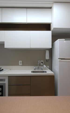 Apartamento à venda com 54m², 1 quarto e 2 vagasCozinha e Área de Serviço