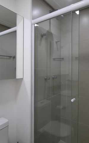 Apartamento à venda com 54m², 1 quarto e 2 vagasBanheiro da Suíte