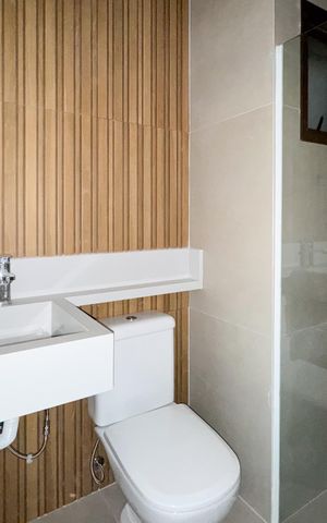 Apartamento à venda com 55m², 2 quartos e 1 vagaBanheiro Social