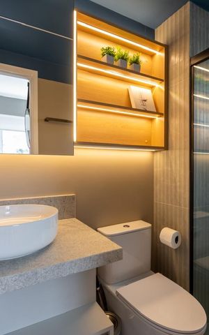 Studio à venda com 24m², 1 quarto e sem vaga Studio à venda com 24m², 1 quarto e sem vagaBanheiro