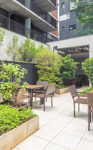 Studio para alugar com 35m², 1 quarto e 1 vagaChurrasqueira