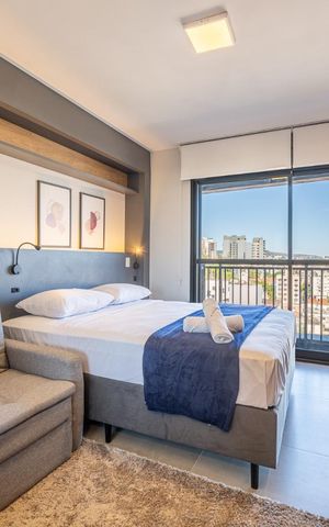 Studio para alugar com 26m², 1 quarto e 1 vaga Studio para alugar com 26m², 1 quarto e 1 vagaQuarto