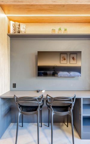 Studio para alugar com 26m², 1 quarto e 1 vaga Studio para alugar com 26m², 1 quarto e 1 vagaQuarto